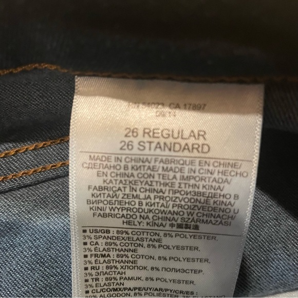 Banana Republic Dark Wash Skinny Ankle Marin Jeans. Size 26 - Picture 6 of 8